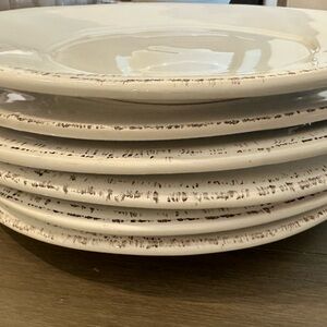 Vietri Lastra White Dinner Plates